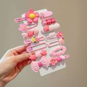 Pink Assorted Hair Clips & Barrettes