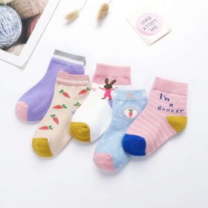 Pastel Patterned Kids Ankle Socks
