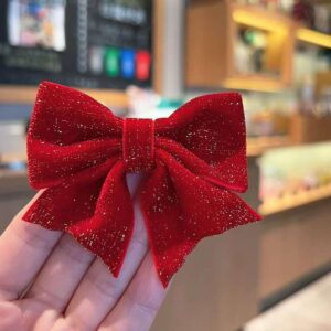 Glittering Red Statement Hair Bow