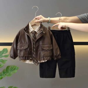 Boys' Bomber Jacket & Black Trousers