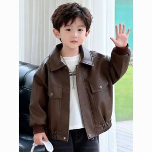 Boys' Faux Leather Jacket Outfit